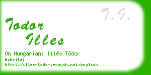 todor illes business card