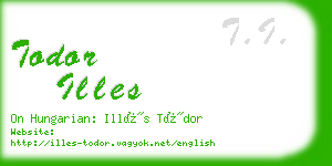 todor illes business card
